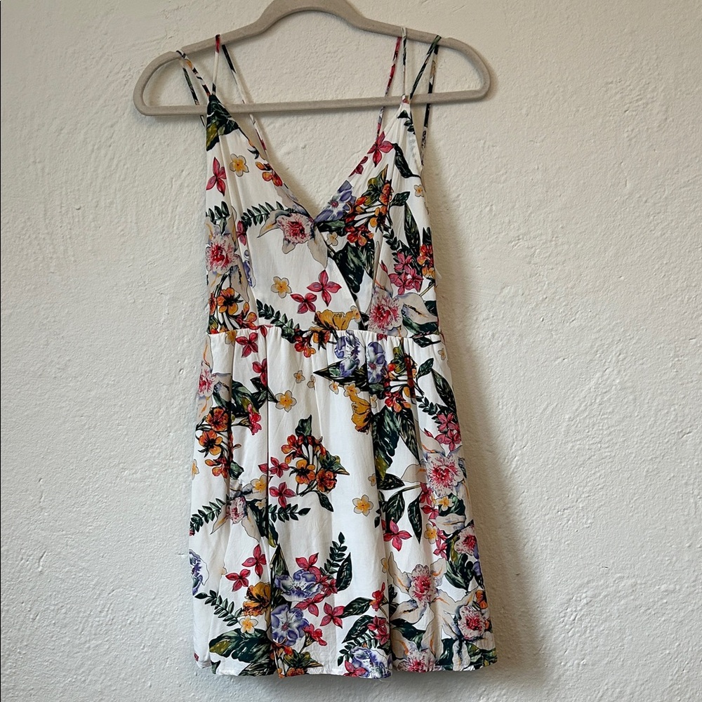 Floral V-Neck Spaghetti Strap Maxi Dress